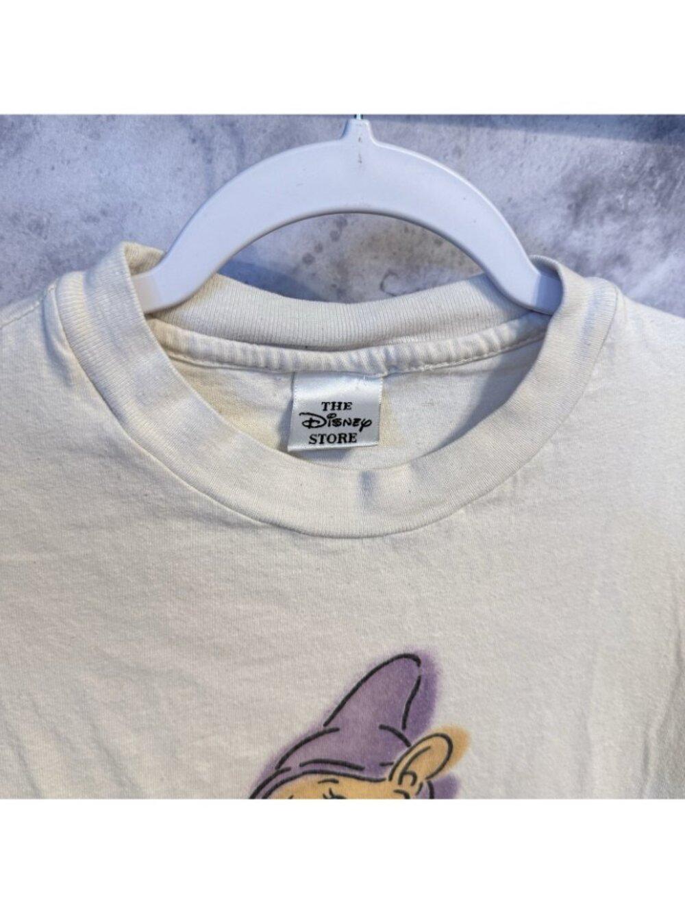 VTG 90s Disney Store Dopey Single Stitch T Shirt Mens Large L Snow White Graphic - Picture 4 of 14